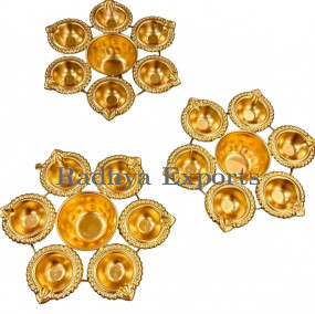 Diya Shape Flower Decorative Urli