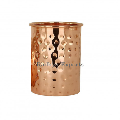Hammered Copper Glass