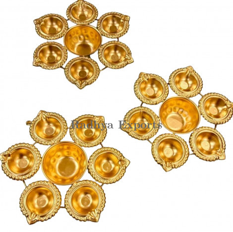 Diya Shape Flower Decorative Urli