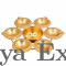 Diya Shape Flower Decorative Urli